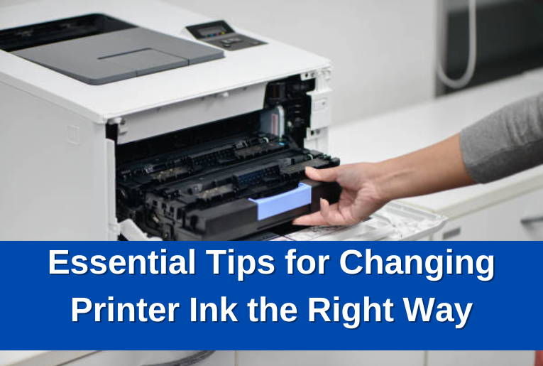 A person fixing the Printer Ink in the Right Way