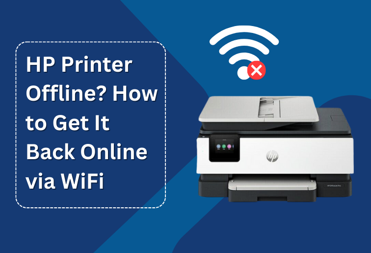 Troubleshooting an HP printer that is offline and reconnecting it to WiFi for seamless printing